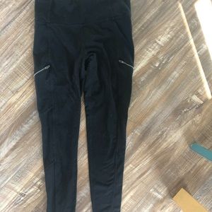 Athleta leggings with zippers size large